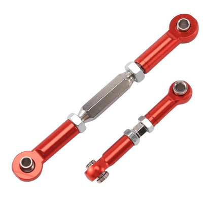 Aluminum Turnbuckles Camber Link Rod Ends Sets for 1/10 Slash 2WD 4X4/Hoss 2WD 4X4/Rustler 2WD 4X4/Stampede 2WD 4X4 Upgrade Parts RC Truck 7pcs/Set(Red)