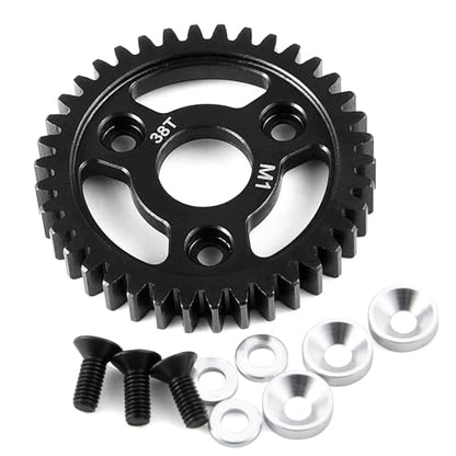 LSG 38T M1 Steel Spur Gear for Tra-xxas 1/8 RC Monster Truck Revo 2.5/3.3 Hardened 38 Tooth 1.0 Mod Main Gears RC Car Upgrade Part | Hardened 36T 38T 40T 1.0 Mod Main RC Car Upgrade Part - size: 38T