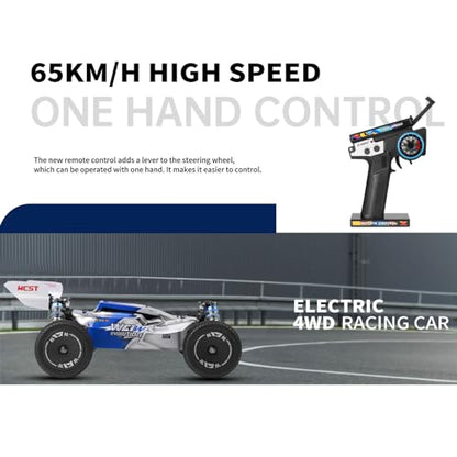 GoolRC WLtoys 144011 RC Cars for Adults, 1:14 Scale Remote Control Car, 4WD 65KM/H High Speed RC Racing Car, 2.4GHz All Terrains Off Road RC Buggy Trucks for Adults with 2 Batteries - size: 2 Batteries
