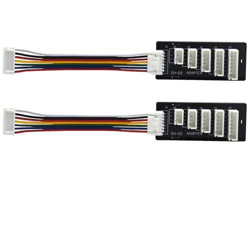 Blomiky 2 Pack JST-XH-7P to 2S-6S 7.4V-22.2V Charge Convert Boards and Balance Socket Cables for B6 C150 Balance Charge/XH-7P Board *2