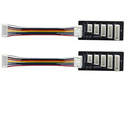 Blomiky 2 Pack JST-XH-7P to 2S-6S 7.4V-22.2V Charge Convert Boards and Balance Socket Cables for B6 C150 Balance Charge/XH-7P Board *2
