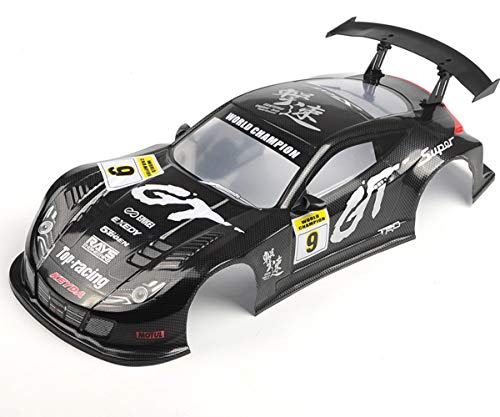 1/10 Scale RC Painted Precut Drift Racing Touring Onroad Car Body Shell Width 190mm with Wing Mirror Accessories (GT A) - style: GT A