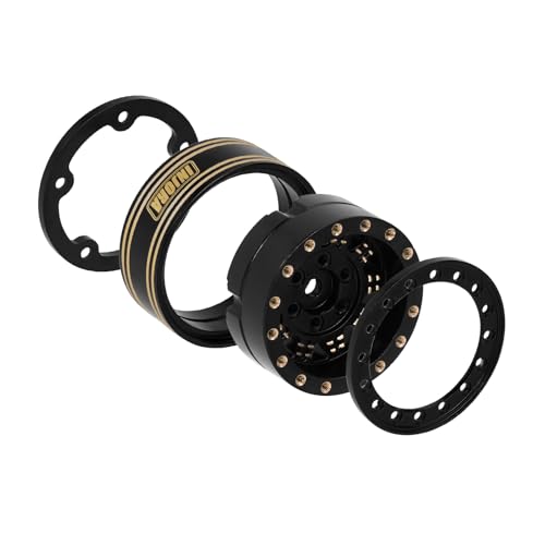 INJORA 1.3 Beadlock Wheel - Brass Wheel Rims for TRX4M SCX24 1/24 1/18 RC - color: Black Brass