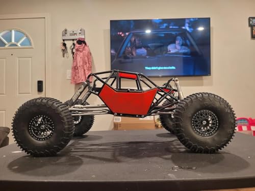 RC Roll Cage Rock Buggy Body Shell for 1/10 Axial SCX10 ll 90046 RC Crawler Car Buggy (Red) - color: Red