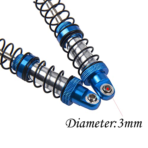 4Pcs ShareGoo Adjustable Metal Shock Absorber 70/80/90/100/110/120mm Damper Compatible with Traxxas TRX4 TRX6 G63 Axial SCX10 D90 90046 AXI03007 1/10 RC Rock Crawler (70mm Hole Distance) - size: 70mm Hole Distance