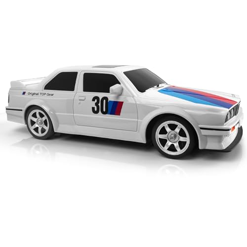 Remote Control Cars 1:16 Scale RC Drift Car 2.4Ghz 30KM/H High Speed 4WD RTR Racing Car with Drift Tires LED Lights 2PCS Rechargeable Batteries RC Sport Cars Toys for Adults Boys Girls Kids Gift - color: White