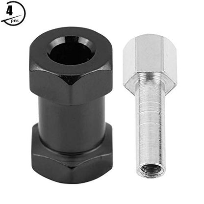 RC Wheel Spacer, Durable 4pcs Metal Hex Hub Extension Adapter for RC Trucks Buggies Crawlers Off-Road Models