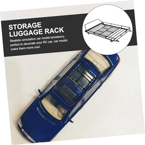 PRETYZOOM Rc Crawler Car Roof Storage Rack Heavy Duty Luggage Bracket Black Shelf Bracket for Simulation Climbing Car