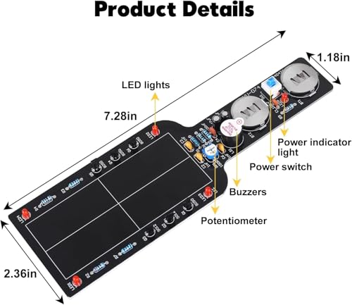 Metal Detector Soldering Project Kit- DIY Soldering Practice Kit with Handheld Non-Contact Detection Module, Electronic Soldering Kit for Beginners/Adults, Ideal School/Home Education Project