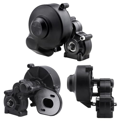 Hobbypark Transmission Gearbox with Motor Pinion Gear for Axial SCX10 SCX10 II 90046 90047 1/10 RC Crawler Cars, Plastic Shell Housing