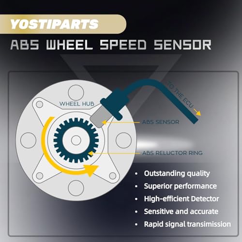 Wheel Speed Sensor ABS Compatible with Civic 1996 1997 1998 1999 2000 2002 1.6L 1.7L 2.0L 78410S04901 917638 78410-S04-901 (den-so Transmission) Output CX DX EX LX