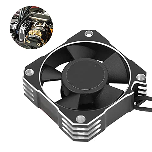 21000RPM RC Motor Cooling Fan, 8.5V 35MM Brushless RC Motor Heatsink, ESC Cooling Fan Heat Dissipation for 1/10 1/12 1/8 RC Car Sensored Brushless Motor(Silver)