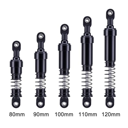 110mm Metal 1/10 RC Crawler Shocks Absorber Springs Pre-Oiled for Gen7 Gen8 SCX10 1/10 TRX4 Upgrades (Red) - color: Red