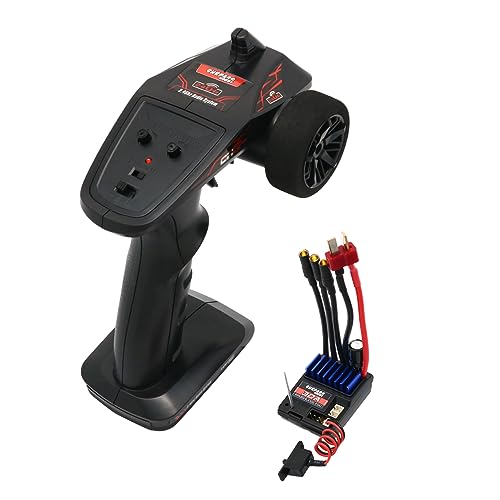 Havcybin 2.4G CH2 RC Transmitter and Receiver Waterproof 2845 3100KV Brushless Motor 30A ESC 3 in 1 Comb Set for RC Car Boat - color: Red-2