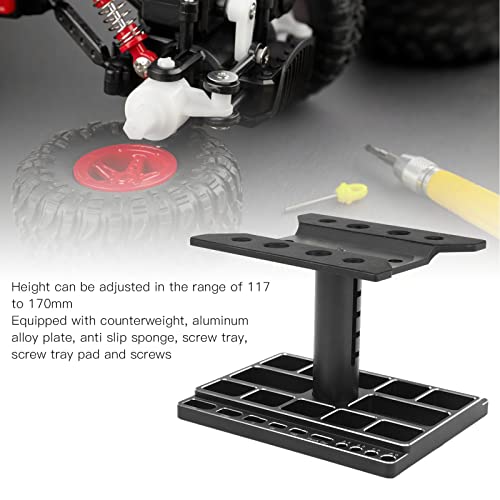 SUNGOOYUE RC Car Work Stand, Aluminum Alloy 360 Degree Rotatable Lockable Regulable Height RC Car Repair Workstation Vehicle Scale Accessories Vehicle Bodies & Scale Acce