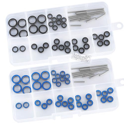 Upgrade Parts for 1/16 Slash/Rally/E-Revo/Summit/Grave Digger/Ford Mustang 4X4 4WD,RC Bearings Kit Hops Up.Black. - color: Black(for 1/16)