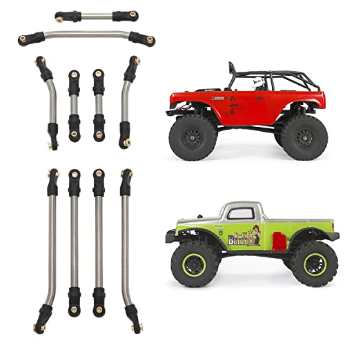 MEUS RACING SCX24 Links High Clearance Chassis Steering Links Set 10pcs 133.5mm Wheelbase for SCX24 Deadbolt AXI90081 B17 AXI00004 1/24 RC Crawler Car - size: 133.5mm