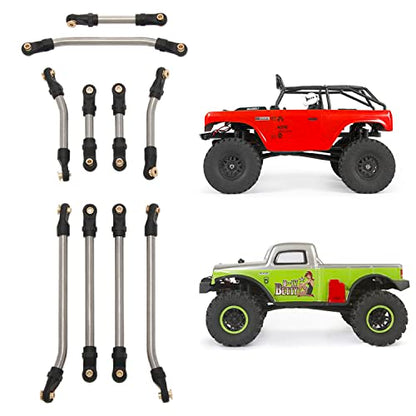 MEUS RACING SCX24 Links High Clearance Chassis Steering Links Set 10pcs 133.5mm Wheelbase for SCX24 Deadbolt AXI90081 B17 AXI00004 1/24 RC Crawler Car - size: 133.5mm