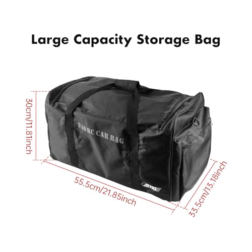 GLOBACT RC Car Bag with Bottom Partition for 1/8 1/10 RC Crawler Truck Car