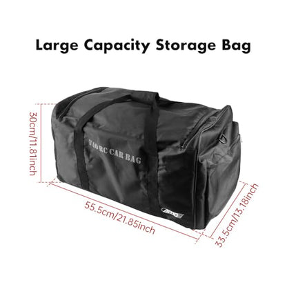 GLOBACT RC Car Bag with Bottom Partition for 1/8 1/10 RC Crawler Truck Car