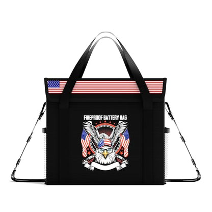 12V 50Ah LiFePO4 Lithium Battery Fireproof Safe Bag with Shoulder Strap, Large Capacity Explosion-Proof Container LiPO Guard Protective Case Waterproof Storage Box(9.4x6x8.5 Inches) - size: 9.4x6x8.5 Inches
