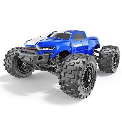 Redcat Racing Volcano 16 1/16 Scale RC Monster Truck – Electric Remote Control Car with 4WD, LED Lights, 2.4GHz Radio, 2 Rechargeable Li-Ion Batteries & Charger - Blue - color: Blue