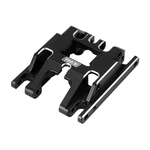 INJORA Aluminum Skid Plate Transmission Mount 17g for 1/18 RC Crawler TRX4M - color: Black Aluminum