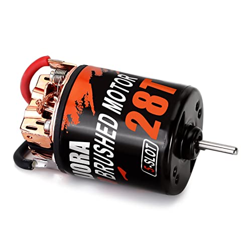 INJORA 540 Brushed Motor Waterproof 5-Slot 28T for 1/10 Scale RC Model Car Crawler Truck Buggy (INM10) - size: 28T