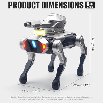 Smart Robot Dog,Interactive STEM Pet Toys with Blaster oice & Remote Control, App Programming,Lifelike Actions,Bionic Walking,Programmable Play Birthday Gifts for Boys Girls - style: Shoot Robot Dog