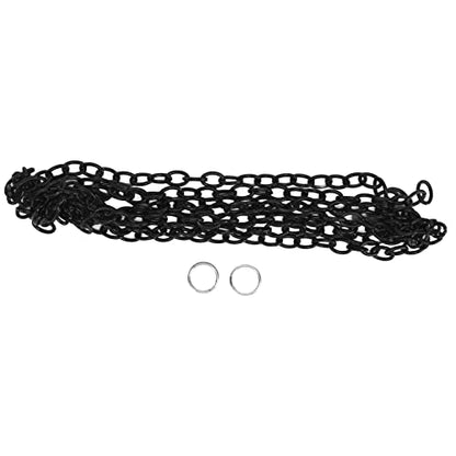 2Pcs RC Trailer Hook with Chain Aluminum Alloy Iron Simulation Climbing Car Tow Hook for 1/10 Scale Crawler Truck SCX10 D90 D110 TF2 Climbing Car RC Car Accessory(Black) - color: Black