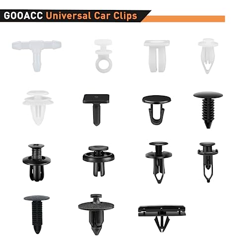 GOOACC 501PCS Universal Car Clips Mixed Auto Bumper Fender Trim Door | Panel Shield Engine Cover Retainer Rivet Push with Fastener Remover for GM Ford Chrysler Toyota Lexus Honda Acura Dodge Jeep - color: 500Pcs Mixed Clips + 1 Remover