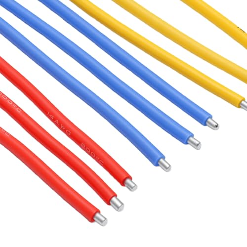Generic ESC Extension Cable, 14AWG Silicone ESC Wire with 4.0mm Banana Female Connector, 9 Pack 120mm for RC Cars Boats Brushless Motor Setup