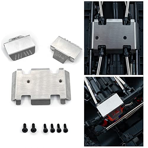 Stainless Steel Metal Chassis Armor Axle Protector Skid Plate for RGT EX86190 EX 86190 LC76 1/10 RC Crawler Car Upgrade Parts