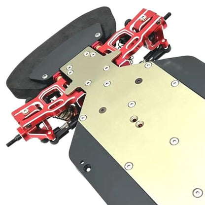 RC Steering Knuckles For LC PTG-2 PTG-2R 1/10 Metal Front And Rear Suspension Arm Steering Cup Hub Carrier Set RC For Racing Upgrade Parts Accessories(Red) - color: Red