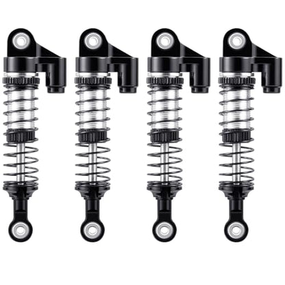 QUE-T 2.09 inch Shocks Kits for Redcat Ascent18 Aluminium Shock Absorber 1/18 RC Crawler Upgrade Parts,Pack of 4 (Black) - color: Black