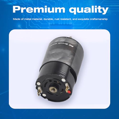 Brushed Motor, Low Noise High Torque 550 RC Motor for Off Road Crawler RC Car Enthusiasts and Hobbyists