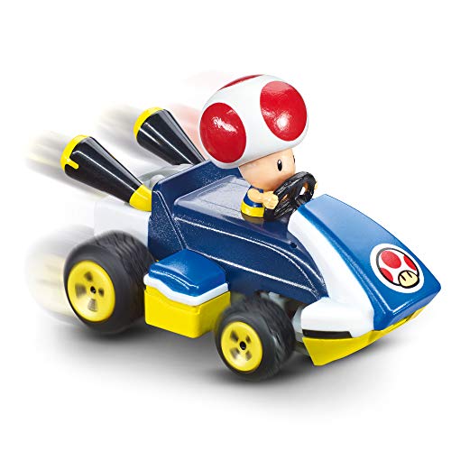 Carrera RC Nintendo Mario Kart 2.4 GHz Mini Collectible Radio Remote Control Toy Car Vehicle - Toad | Official Licensed Mario Miniature Collectible Toy RC Car for Kids 6+, Ready To Run, Rechargeable Battery, Radio RC Racing - style: Toad