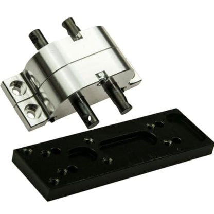 RC Car Gearbox Transfer Case with Fixed Mount Compatible with 1:10 and 1:14 RC Crawler Models(Case and Mount) - color: Case and Mount