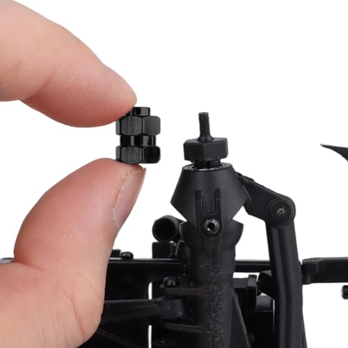 4 Pieces Aluminum Extended 7mm Hex Wheel Hubs 8mm Thick Wheel Spacers Offsets for Axial SCX24 AXI90081 Deadbolt AXI00002 Jeep Wrangler, AXI00001 C10, AXI00004 (Black) - color: Black