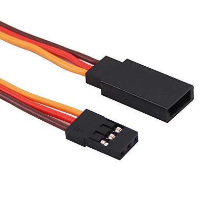 10pcs 15cm 3-pin Male to Female Cable Remote Control Servo Extension Lead 22awg 60cores Wire (C62-10)