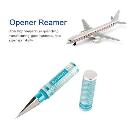 Tyenaza Hand Reamer, Model Reamer 0~14mm Universal Professional Reaming Hole Drill Tool Opener Reamer for Plastic Model, RC Car Helicopter, Truck