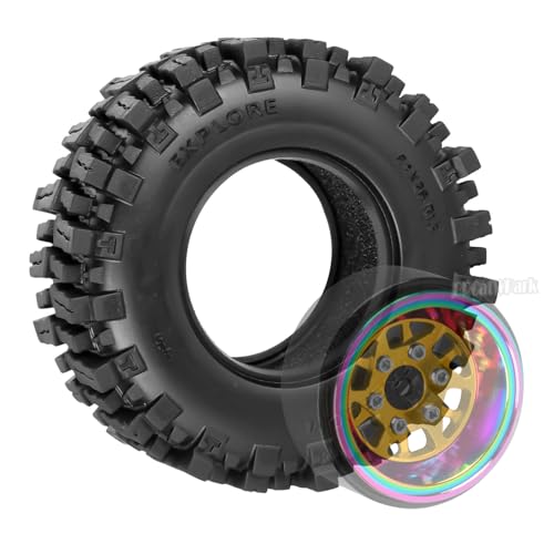 RC 1.3 Soft Silicone Rubber Wheel Tires for 1/18 TRX4M/Ascent-18/FMS 1/24 SCX24 RC Crawler,1.3" Soft Mud Terrain/Rock Crawling/Swamp Claw Mud Terrain/Road RC Tires 4Pcs,Style (D) - style: 4Pcs 1.3 Rubber Wheel - (D)