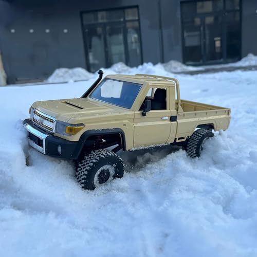 1/12 RC Truck LC 79 Pickup Trucks 2.4G Full Proportional Rock Crawler 4WD Electric Remote Control Car Off-Road Climbing Vehicle RTR 280 Motor LED Searchlight Hobby Grade Drift Car 2 Batteries - color: Beige
