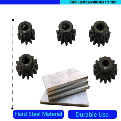 32P 3mm Motor Pinion Gear Set 10T 11T 12T 13T 14T for 1/10 Axial Capra 1.9 Scx10ii iii Yeti Rbx10 Ryft Wraith Bomber Rr10 Smt10 Spawn Axp8 Gilamon Upgrades Parts