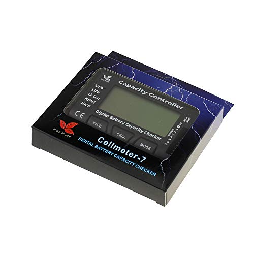 SoloGood RC Digital Battery Capacity Checker Tester Cellmeter 7 RC Battery Voltage Tester for LiPo/Li-ion/Nicd/NiMH Cell Meter Battery Checker Tester