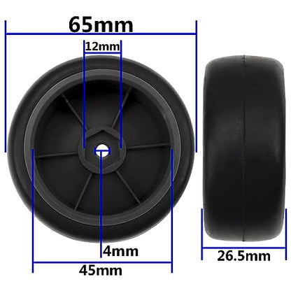 Plastic Wheel Rims 12mm Hex Hub & Rubber Tires w/Foam Compatible with HSP Tamiya HPI Kyosho 1/10 On-Road Touring Car WLtoys 1/14 144001 RC 1/18 A959B Buggy (Black) - color: Black