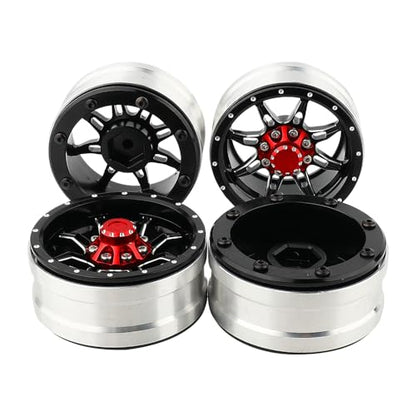 1.9 inch Metal Beadlock Wheel Rims Hubs for Axial SCX10 I II III 90046 SCX10 PRO Capra TRX4 RC4WD D90 1/10 RC Rock Crawler Upgrade Part