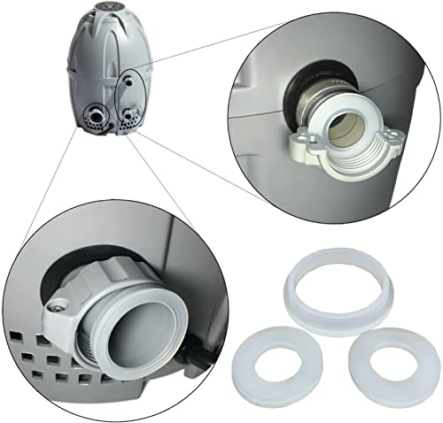 Water Pipe Coupling Replaces Coleman Lay-Z-Spa | Rubber Seal Washers, 2-Pack, Fits B/C, Screw Nut & Nipple - color: 2BC Split nut