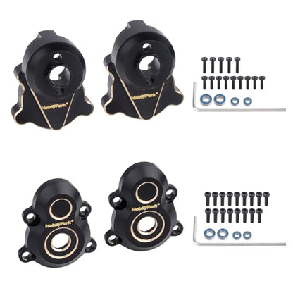 HobbyPark 51g Brass Rear Portal Housing Shell for Redcat Ascent-18 Upgrades Parts Redcat 1/18 RC Crawler Parts Heavy Duty RC Car Accessories Black Coating
