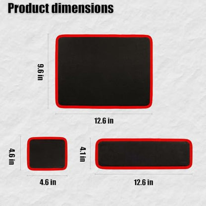 3-Piece Magnetic Tool Set, Flexible Magnetic Mat & Tray Holder with Strong Grip, Non-Slip PVC Organizer for Screws, Wrenches, Garage Workshop & Auto Repair Tools(12.5x9.6/12.5x4.1/4.6x4.6in)